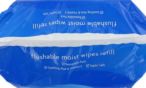Kroger® Flushable Moist Wipes Refill Perspective: top