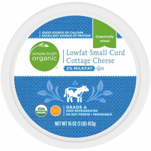 Simple Truth Organic™ 2% Milkfat Lowfat Small Curd Cottage Cheese Perspective: top