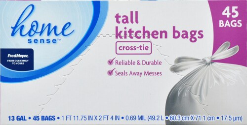 Fred Meyer® ™ Cross-Tie Tall 13 Gallon Kitchen Bags Perspective: top