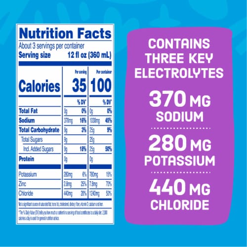 Comforts Grape Electrolyte Solution 33.8 fl oz Perspective: top