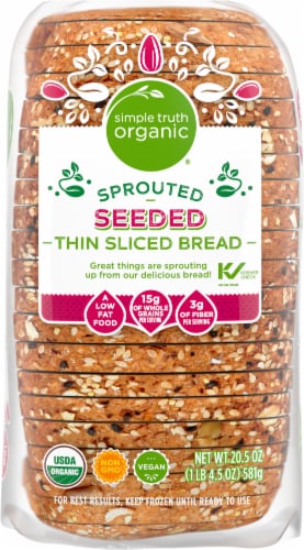 Simple Truth Organic™ Sprouted Seeded Thin Sliced Bread Perspective: top