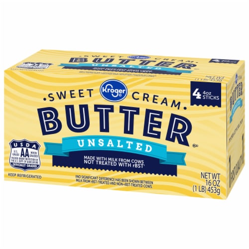 Kroger® Unsalted Butter Sticks Perspective: top