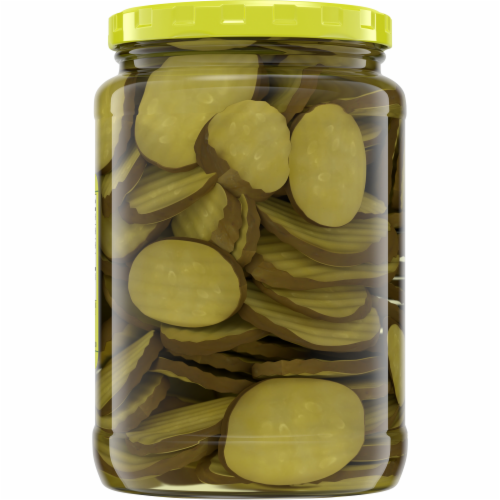 Kroger® Hamburger Dill Oval Cut Pickle Chips Perspective: top