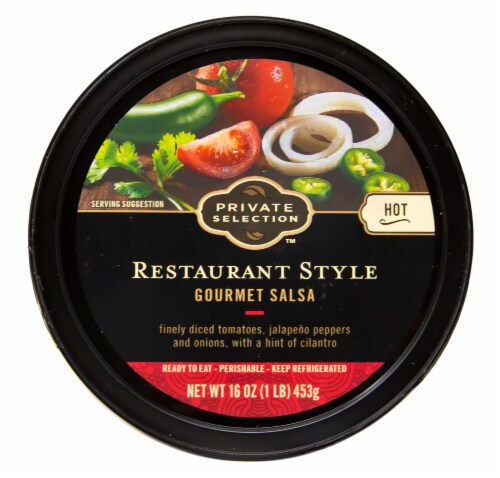 Private Selection™ Hot Restaurant Style Gourmet Salsa Perspective: top