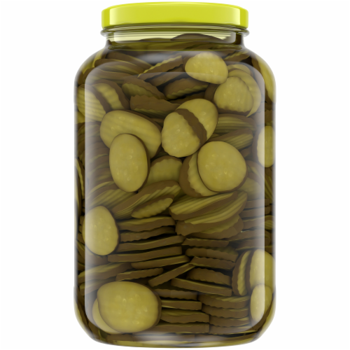 Kroger® Oval Cut Hamburger Dill Pickle Chips Perspective: top