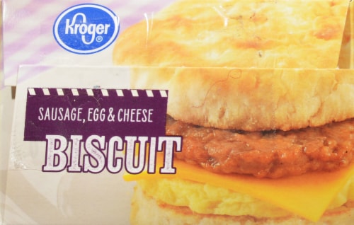 Kroger® Sausage Egg & Cheese Biscuit Sandwiches Perspective: top