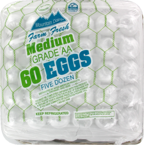 Mountain Dairy® Grade AA Medium Eggs Perspective: top