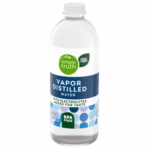 Simple Truth® Vapor Distilled Electrolyte Bottled Water Perspective: top