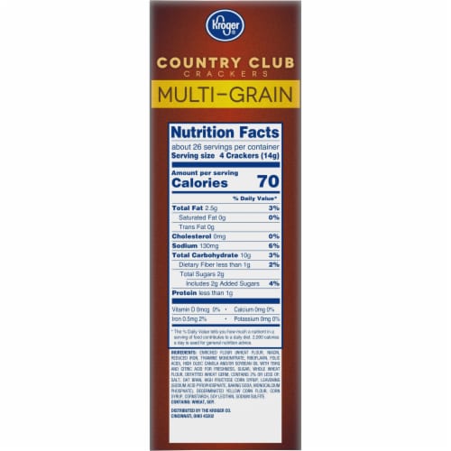 Kroger® Multigrain Country Club Crackers Perspective: top