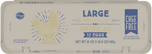 Kroger® Grade AA Large Cage Free White Eggs Perspective: top