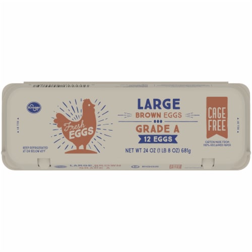Kroger® Cage Free Large Brown Eggs Perspective: top