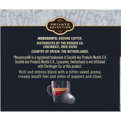 Private Selection® Coffee Pods for Nespresso® Original Machines Ristretto Espresso Dark Roast Perspective: top