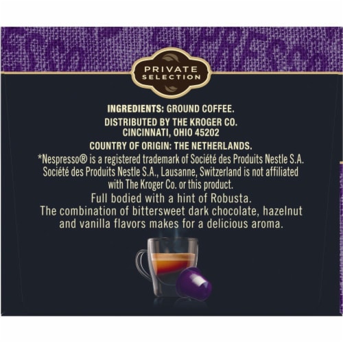 Private Selection® Coffee Pods for Nespresso® Original Machines Espresso Forte Dark Roast Perspective: top