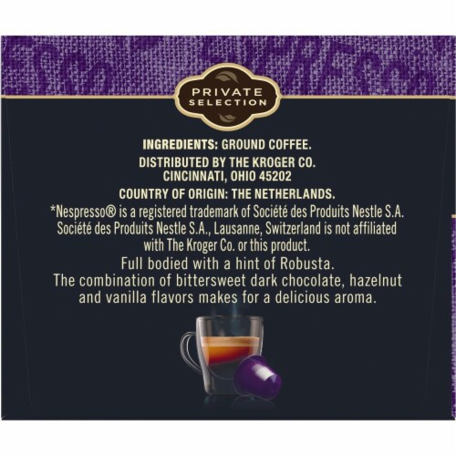Private Selection® Coffee Pods for Nespresso® Original Machines Espresso Forte Dark Roast Perspective: top