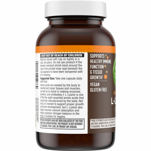 Simple Truth® L-Lysine Capsules 500mg Perspective: top