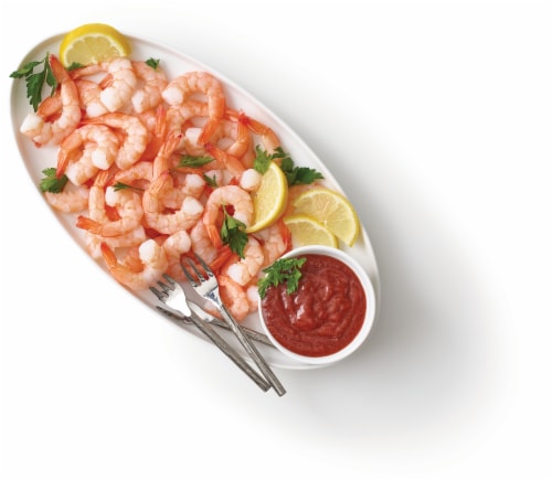 Kroger® 60 CT Shrimp Tray w/ Cocktail Sauce, 60 ct / 25.2 oz - Kroger