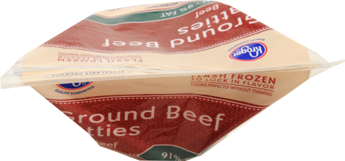Kroger® Ground Beef Patties 91% Lean Perspective: top