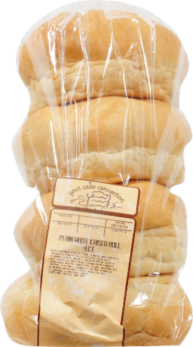 Bakery Fresh Goodness Jumbo Plain White Kaiser Rolls Perspective: top