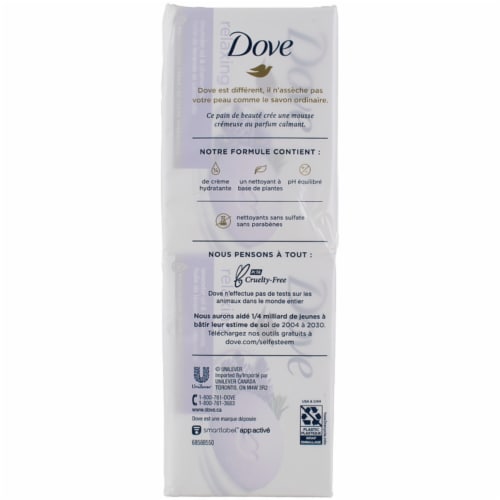 Dove Beauty Bar Relaxing Lavender Gentle Skin Cleanser Perspective: top