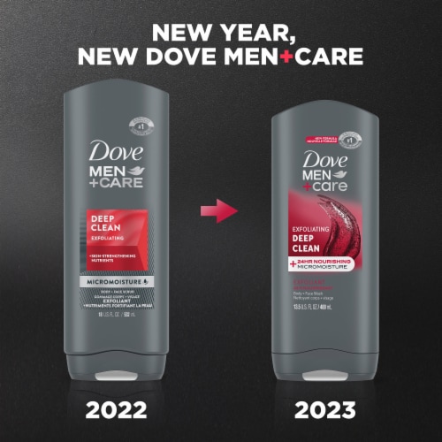 Dove Exfoliating Deep Clean Body and Face Wash Perspective: top