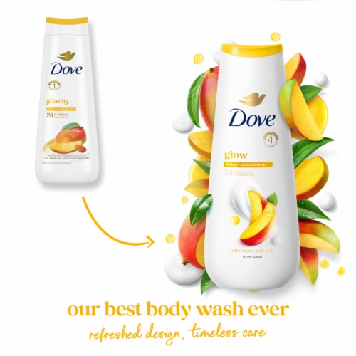 Dove Glowing Mango & Almond Butter Body Wash Perspective: top