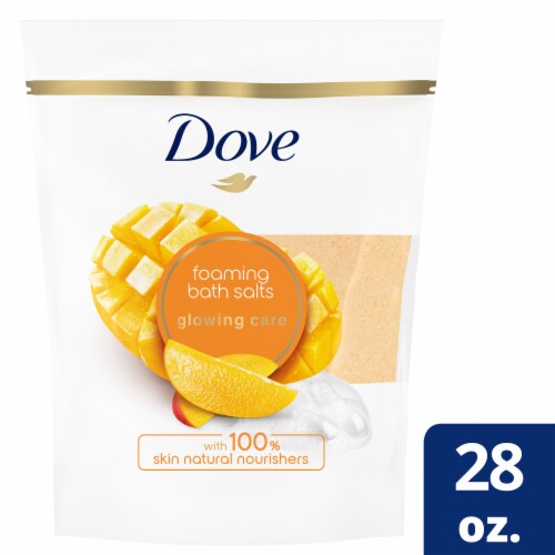 Dove Glowing Care Mango & Almond Foaming Bath Salts Perspective: top