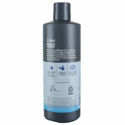 Dove Men+Care Replenishing For Rough Skin Body Wash, Shea Butter, 18 fl oz Perspective: top