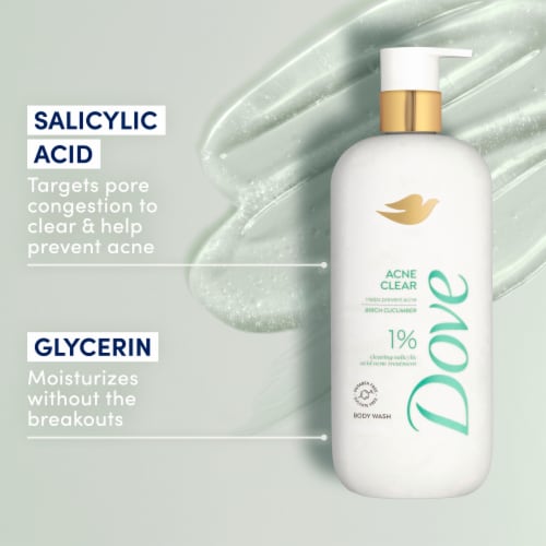 Dove Body Wash Acne Clear 18.5 oz Perspective: top