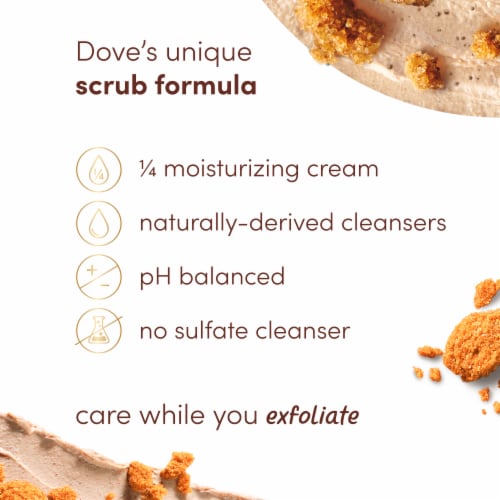 Dove Brown Sugar and Coconut Butter Exfoliating Body Scrub Perspective: top