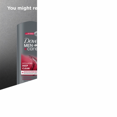 Dove Men+Care Exfoliating Deep Clean Body and Face Wash Perspective: top