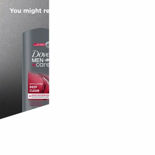Dove Men+Care Exfoliating Deep Clean Body and Face Wash Perspective: top