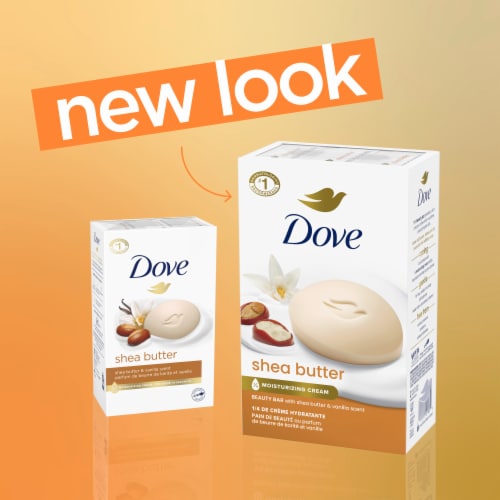 Dove Moisturizing Shea Butter Gentle Beauty Bar Soap Perspective: top
