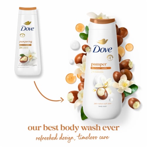 Dove Pampering Shea Butter & Vanilla Body Wash Perspective: top