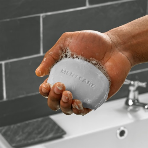 Dove Men+Care Deep Hydrating 3 in 1 Cleanser for Body Face and Shaving Bar Soap Perspective: top