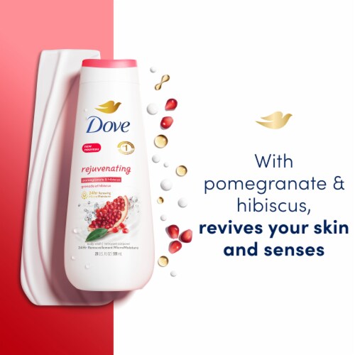 Dove Rejuvenating Pomegranate & Hibiscus Body Wash Perspective: top
