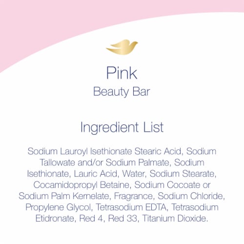 Dove Pink 2 Count Beauty Bar Soap Gentle Moisturizing Cream Skin Cleanser Perspective: top