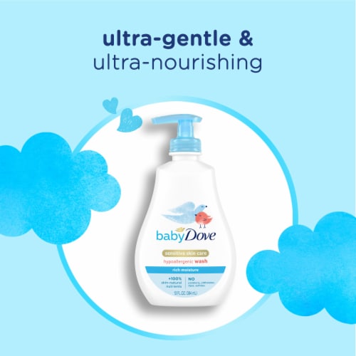 Baby Dove Hypoallergenic Sensitive Skin Rich Moisture Tear-Free Baby Wash Perspective: top