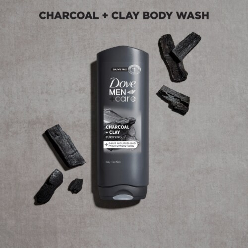 Dove Men+Care Purifying Charcoal + Clay Body and Face Wash Perspective: top