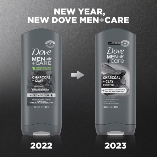 Dove Purifying Charcoal + Clay Body and Face Wash Perspective: top