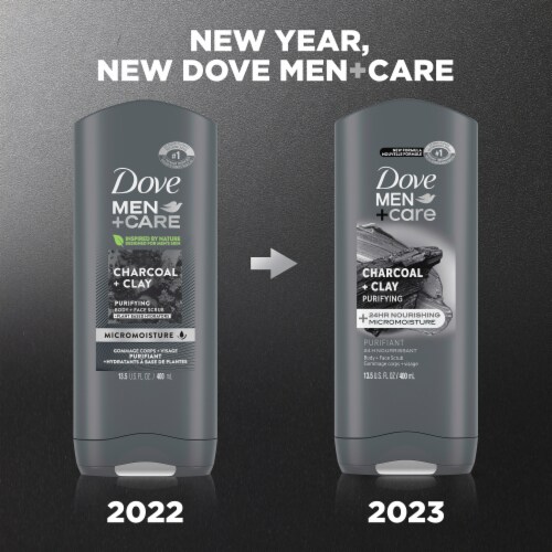 Dove Purifying Charcoal + Clay Body and Face Wash Perspective: top