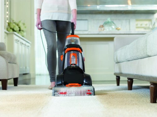 Bissell® ProHeat 2X Revolution Pet Upright Carpet Cleaner - Black/Orange Perspective: top