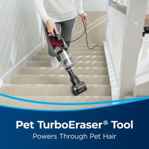 BISSELL® CleanView® Pet Slim Corded Vacuum - Red/Black Perspective: top
