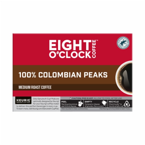 Eight O'Clock® 100% Colombian Peaks Medium Roast K-Cup Pods Perspective: top