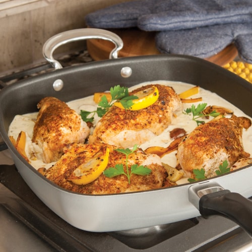 Nordic Ware Aluminum Square Meal Pan Perspective: top