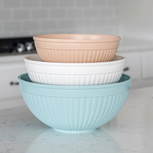 Nordic Ware 3- Piece Prep & Serve Mixing Bowl Set Perspective: top