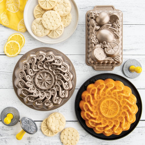 Nordic Ware Citrus Blossom Loaf Pan - Brown Perspective: top
