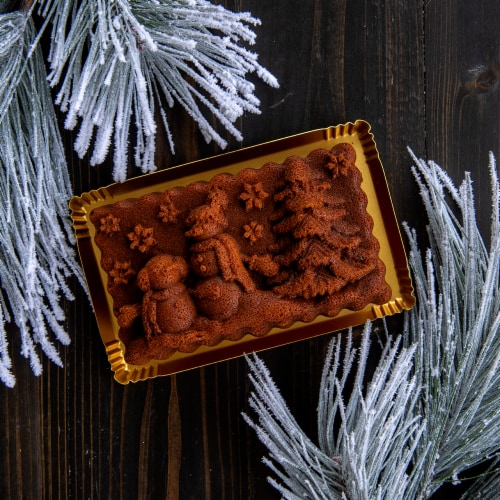 Nordic Ware Winter Wonderland Loaf Pan Perspective: top