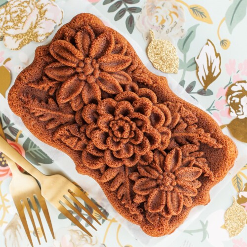 Nordic Ware® Wildflower Loaf Pan Perspective: top