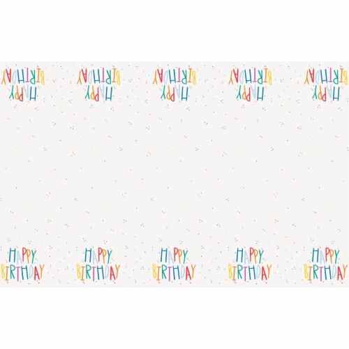 Unique® Birthday Mayhem Tablecloth 54" x 84" Perspective: top