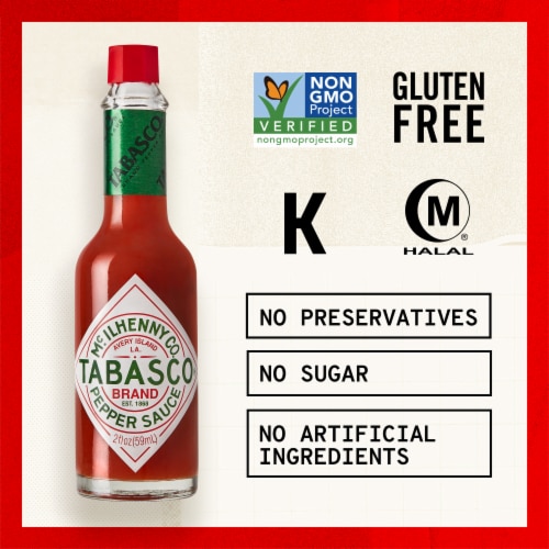 Tabasco® Original Red Pepper Sauce Perspective: top